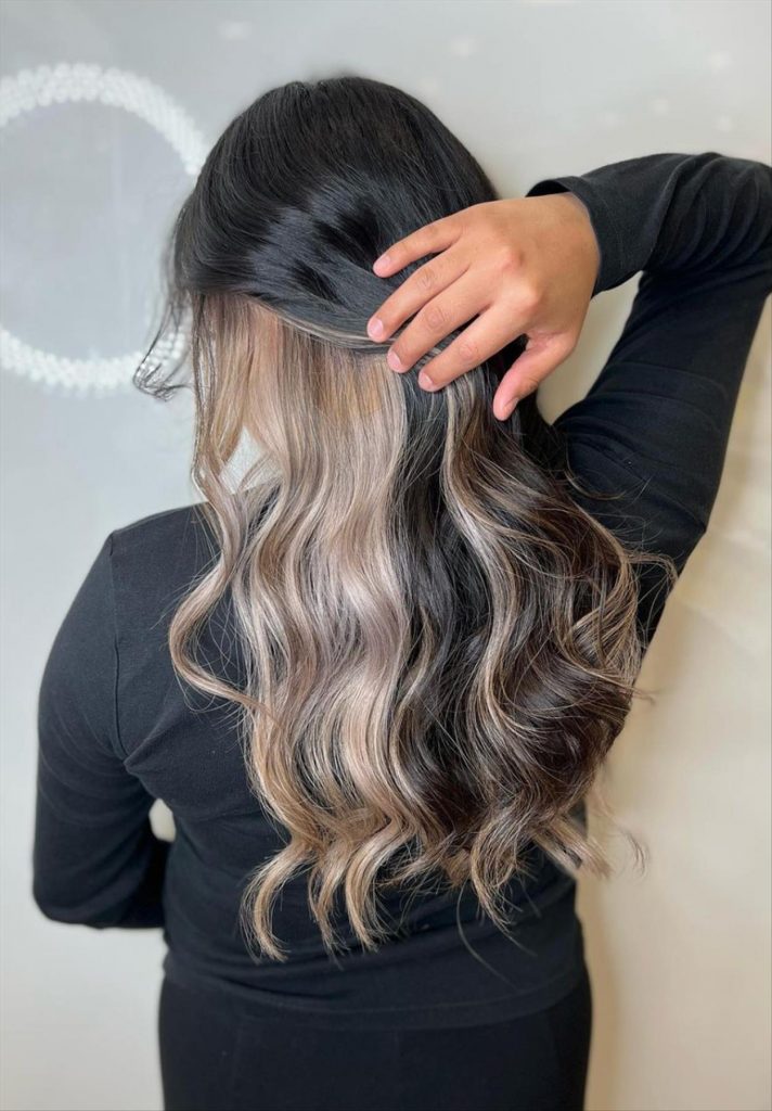 Best Peekaboo Hair Color Ideas Underneath Color To Be Cooler