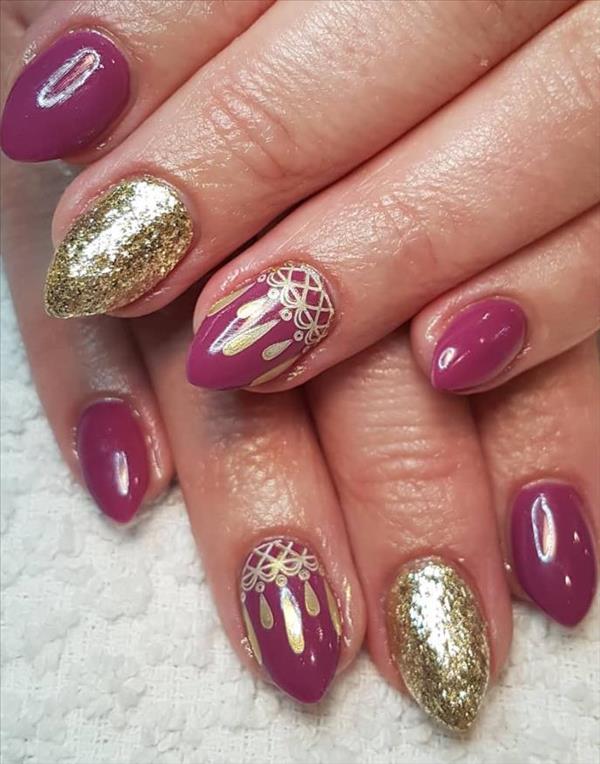 Hottest Short almond nails full of design sense suitable for creation ...