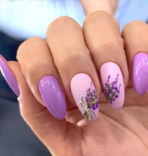 52 short flower nails design you can not resist this summer, pretty and ...