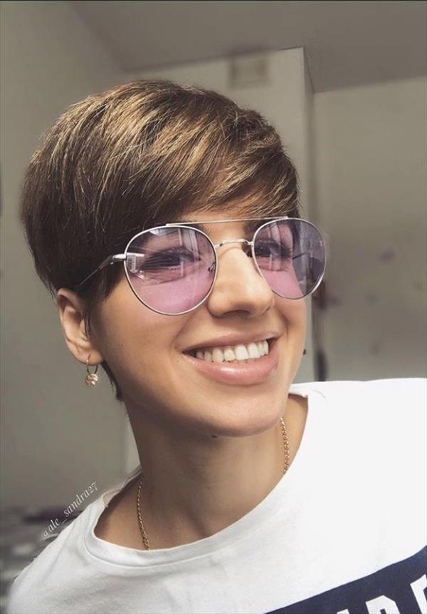 Chic short pixie hairstyle design