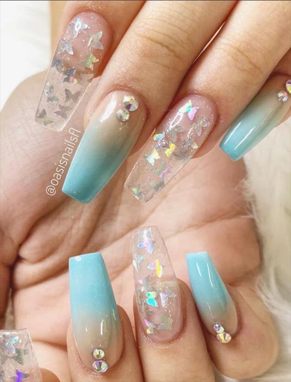 55 Great ombre coffin nails design shines your summer - Mycozylive.com