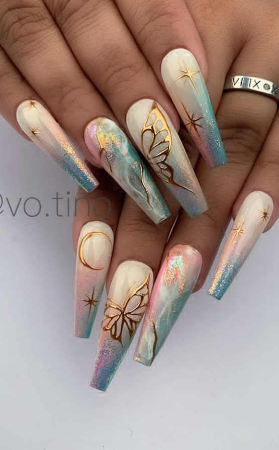 Bling Acrylic Coffin Nails Design With Rhenistones Charming And Pretty Mycozylive Com