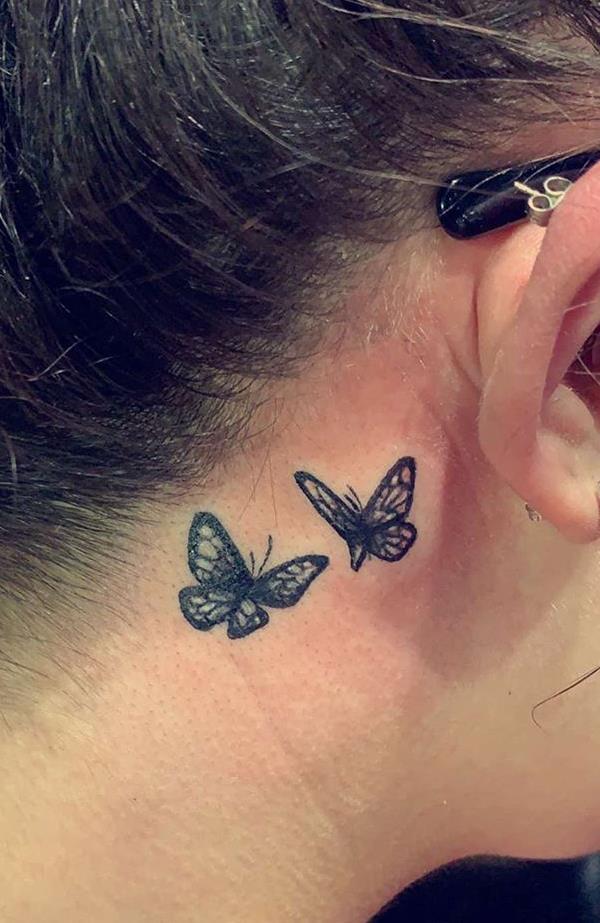 2020 Fashionable Female Tattoo Designs Behind The Ear - Cozy living to