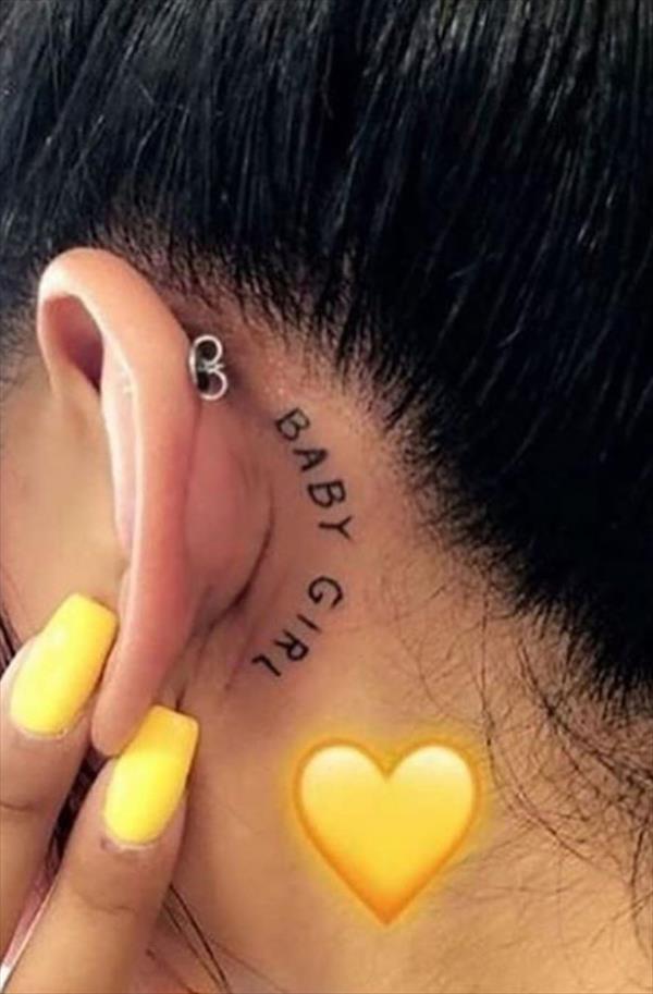 2020 Fashionable Female Tattoo Designs Behind The Ear - Cozy living to ...