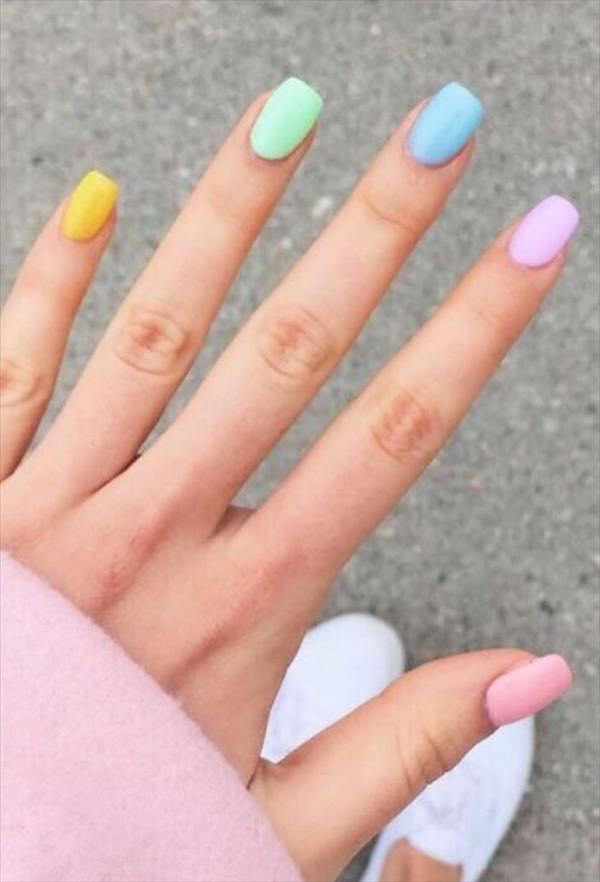 Chic Matte Short Square Nails For Summer, elegant and show your ...