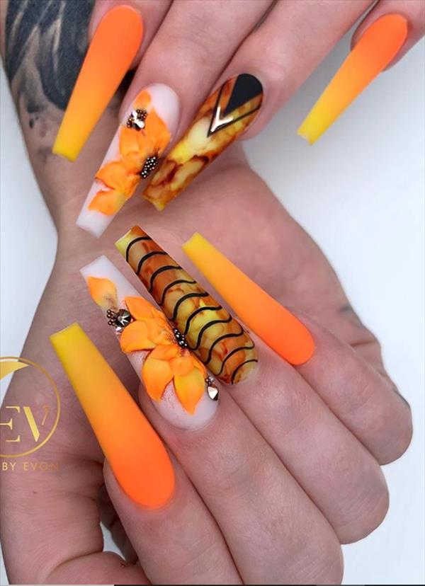 27 Gorgeous Acrylic coffin nails ideas to inspire you this Summer