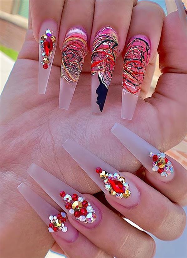 2020 Trendy gel coffin nails design this Summer, elegant and beautiful