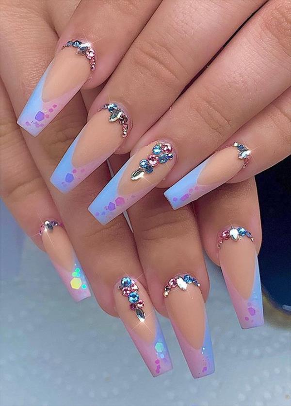 2020 Trendy gel coffin nails design this Summer, elegant and beautiful ...