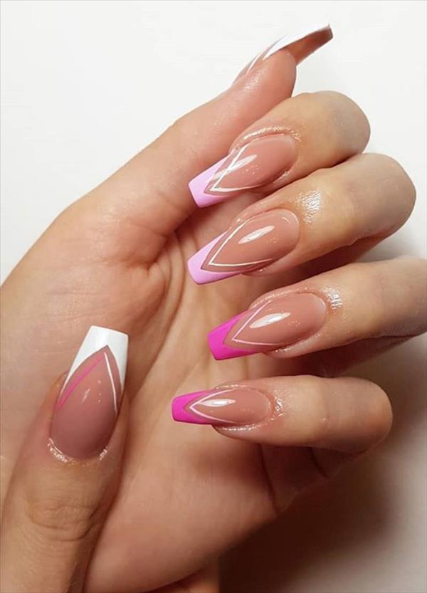 Awesome trendy gel coffin nails to cool your summer nail design