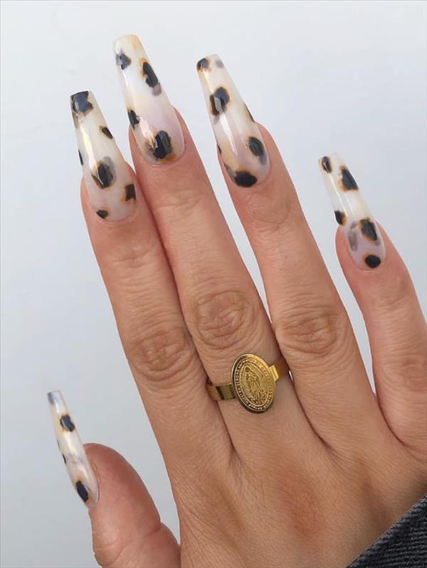 Awesome trendy gel coffin nails to cool your summer nail design - Cozy