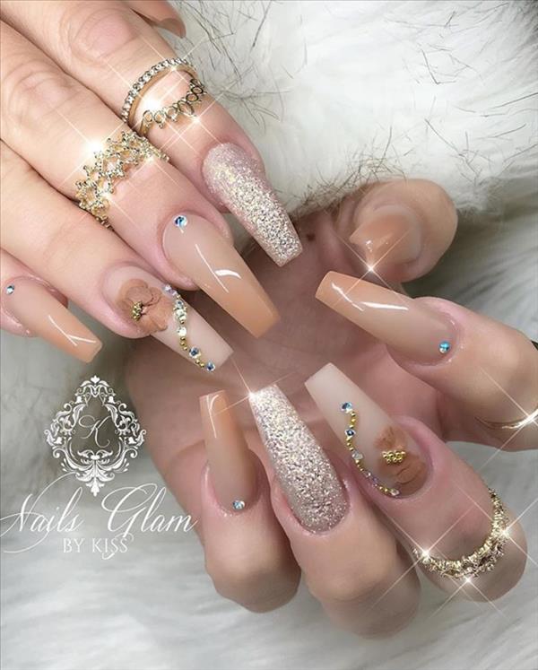 Awesome trendy gel coffin nails to cool your summer nail design - Cozy