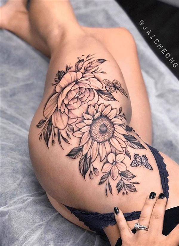 50 Fabulous flower tattoo design in right tattoo placement ideas for