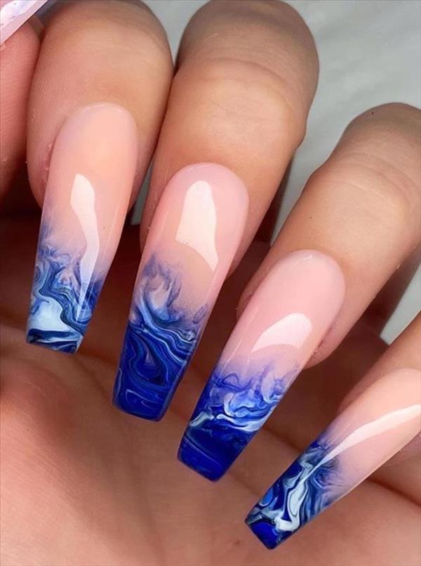 Nails design | Elegant acrylic coffin nails design to get pretty fall