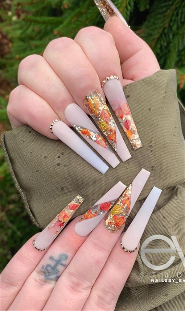 Nails design | Elegant acrylic coffin nails design to get pretty fall ...