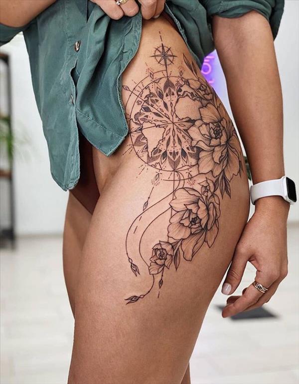 50 Fabulous flower tattoo design in right tattoo placement