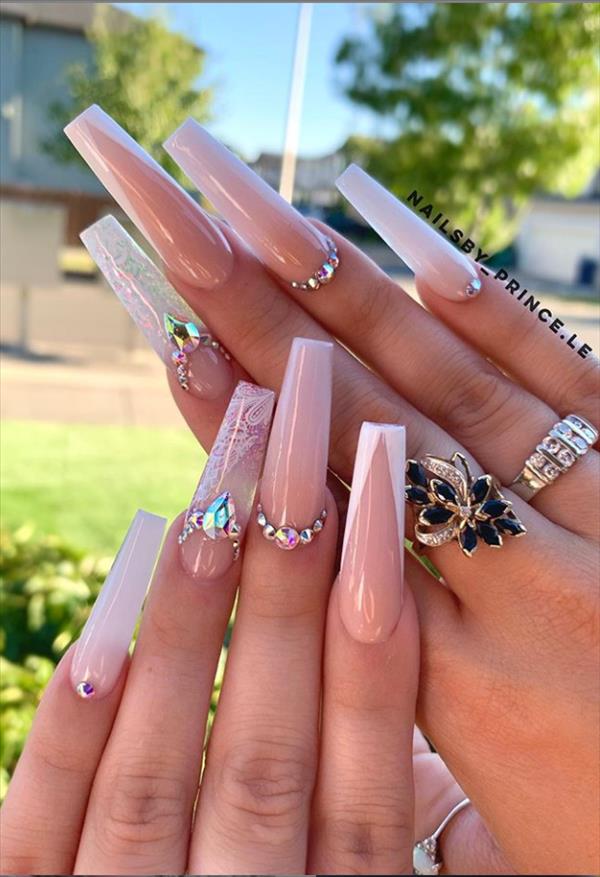 Nails design Elegant acrylic coffin nails design to get pretty fall