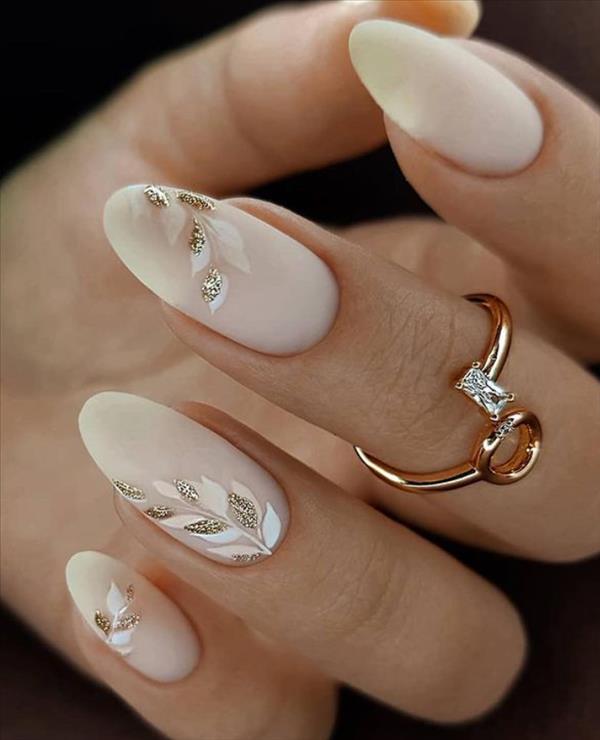 40+ Natural short almond nails design ideas to inspire your spring ...