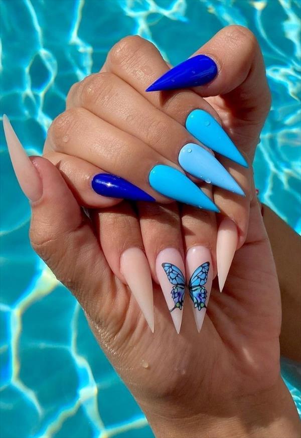 Blue Ballerina Nails For Summer Nails To Bright Your Day Mycozylive Com