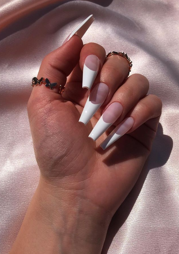 42 Elegant French Tip Nails For Ballerina Acrylic Nails 21 Mycozylive Com