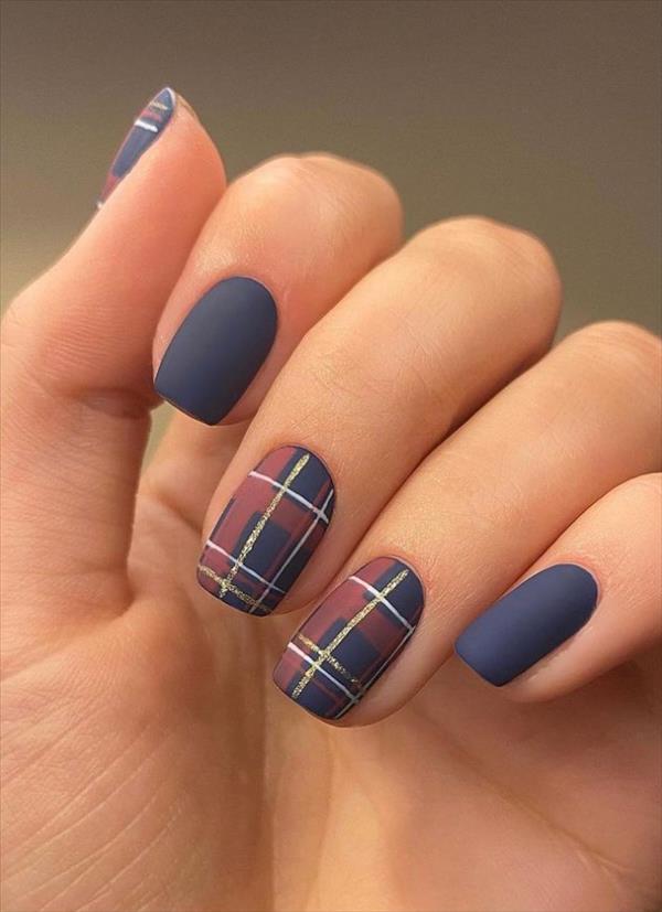 How to make plaid nails? Let's diy plaid nails 2021! - Mycozylive.com