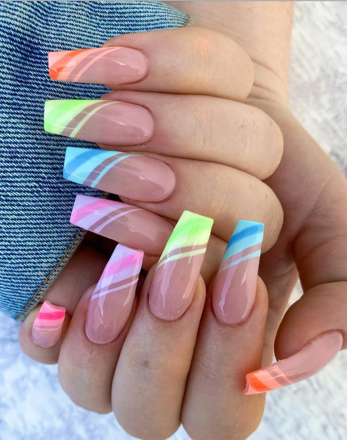 42 Elegant French tip nails for Ballerina acrylic nails 2021! - Cozy