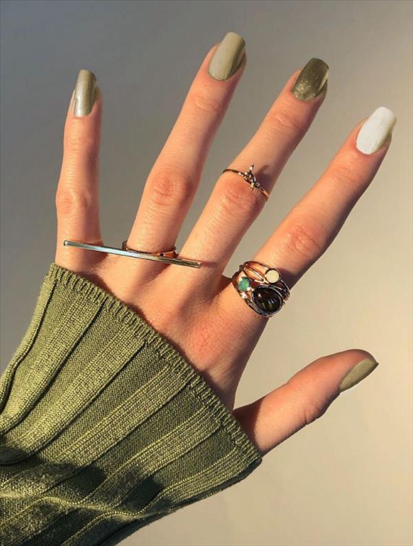 Natural Green nails ideas is the luxury with connotation for March ...