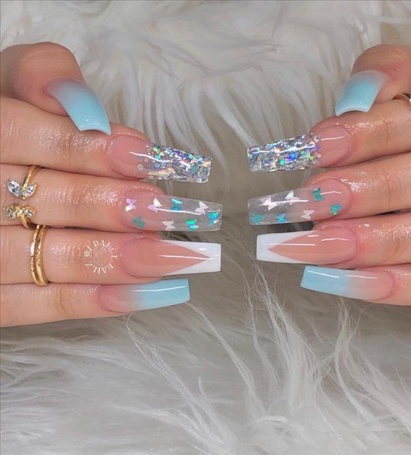 Blue ballerina nails for Summer nails to bright your Day! - Cozy living ...