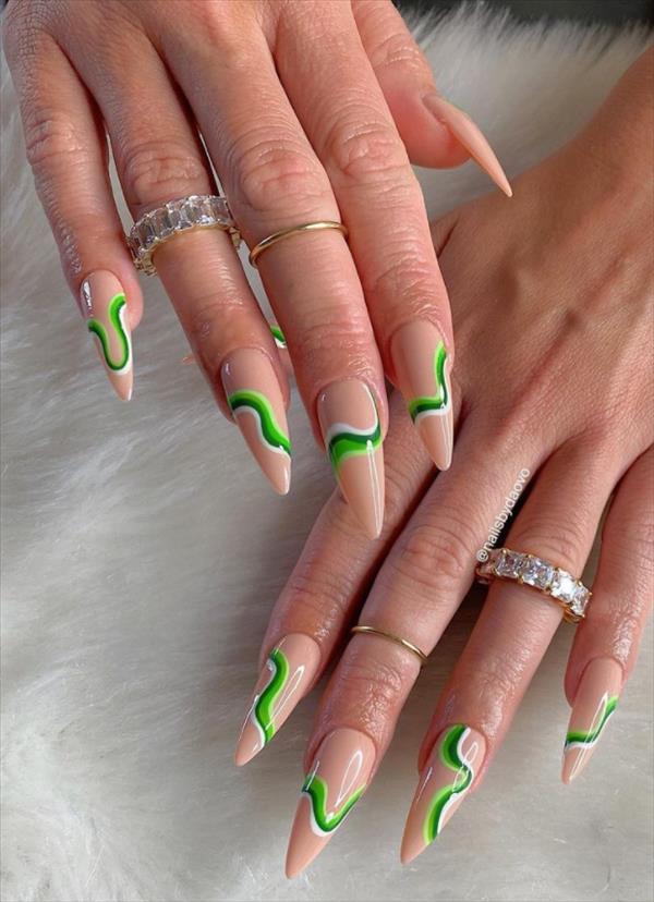 34 Beautiful St. Patrick’s Day Nail Art Designs Ideas with green nails ...