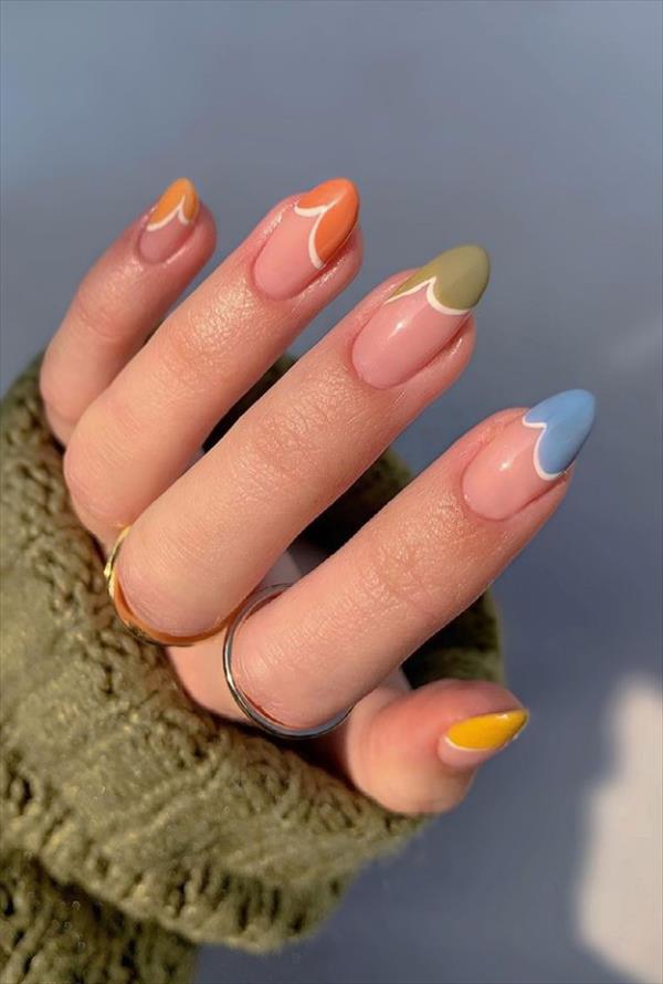 Short nail shapes | 40 Best pastel nail art work with square nail and ...