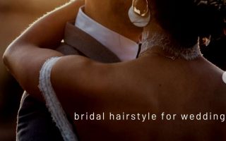 Updo in bridal hairstyle for wedding