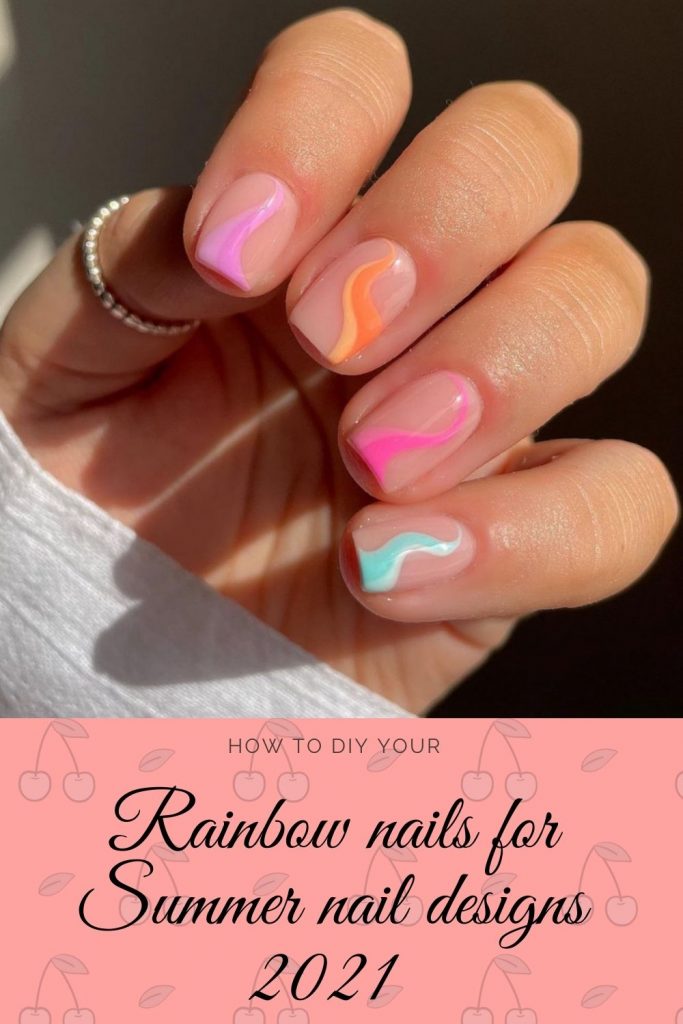 37 Bright Neon orange nails for summer nail colors 2022 - Mycozylive.com