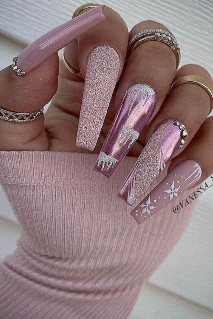 Best acrylic pink coffin nails design ideas to try 2021!