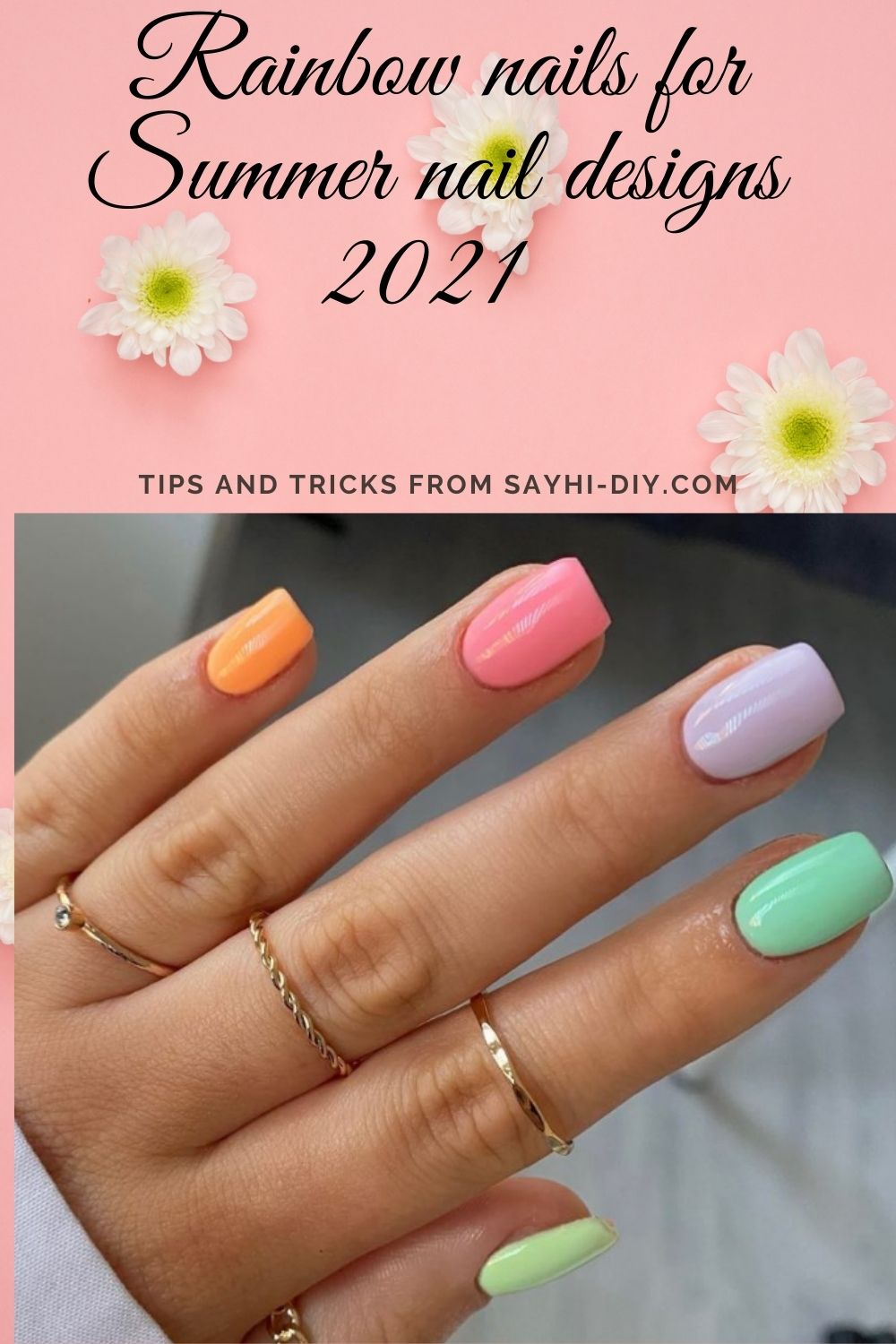 37 Bright Neon orange nails for summer nail colors 2022 - Mycozylive.com