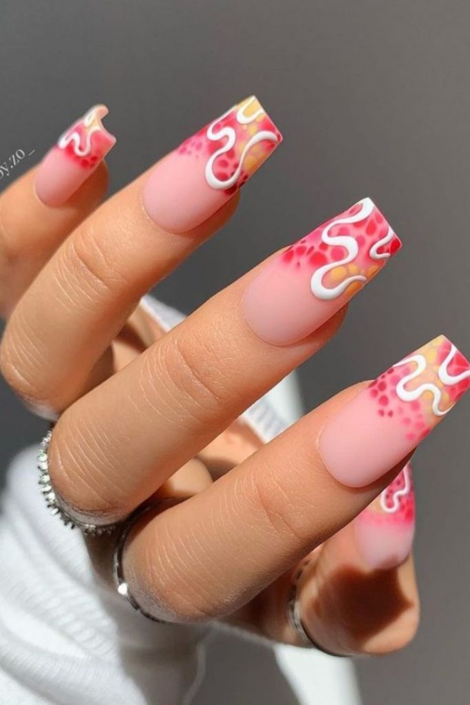 50 Best Acrylic Pink Coffin Nails Design Ideas To Try 21