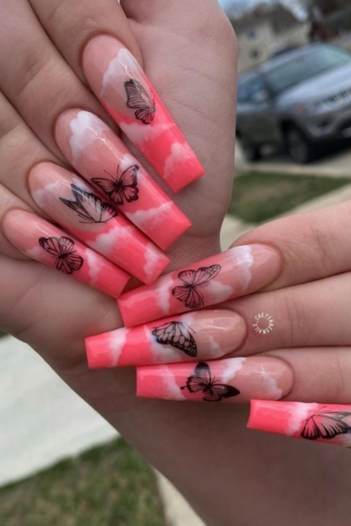 Best acrylic pink coffin nails design ideas to try 2021!