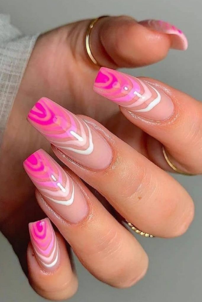 Best acrylic pink coffin nails design ideas to try 2021!
