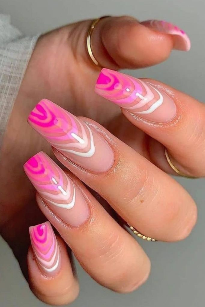 50 Best Acrylic Pink Coffin Nails Design Ideas To Try 21