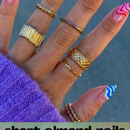 Short almond-shaped nail designs for Summer acrylic nail shape 2021!