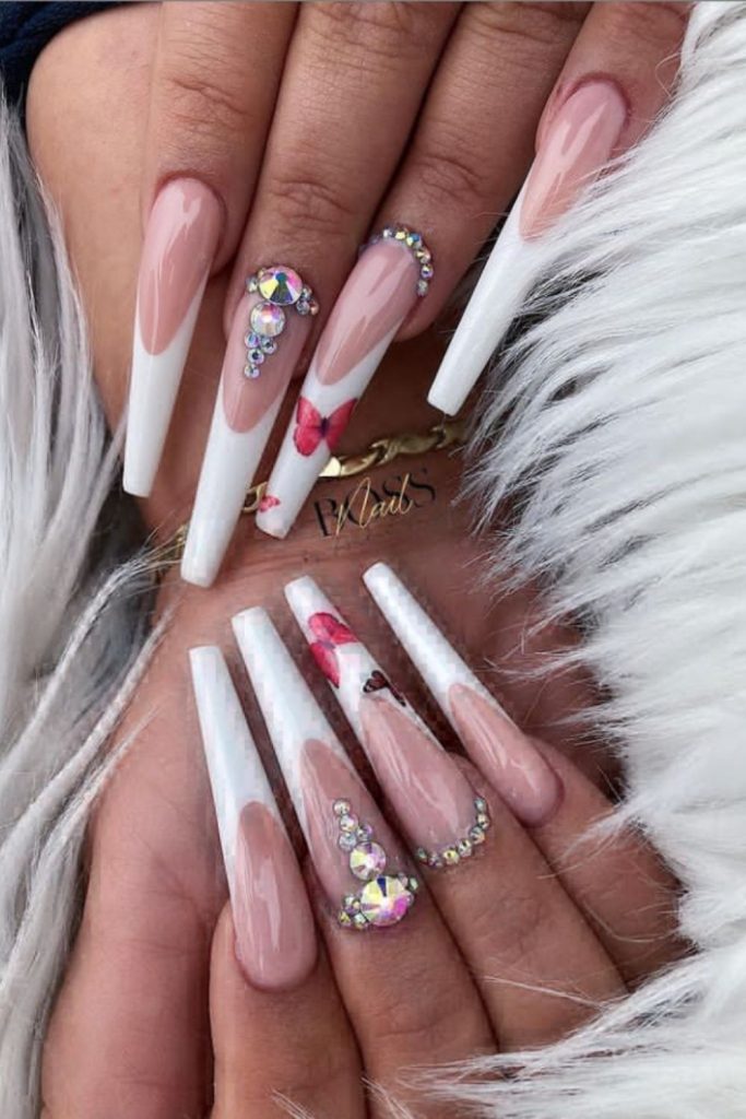 50 Best Acrylic Pink Coffin Nails Design Ideas To Try 2021