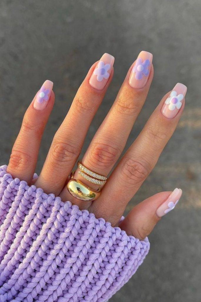 Natural short square nails designs 2021 You'll love in Summer!