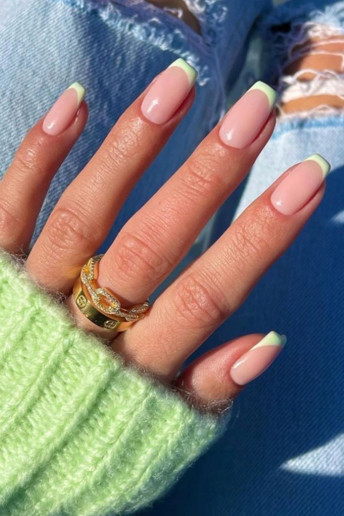 Natural short square nails designs 2021 You'll love in Summer!