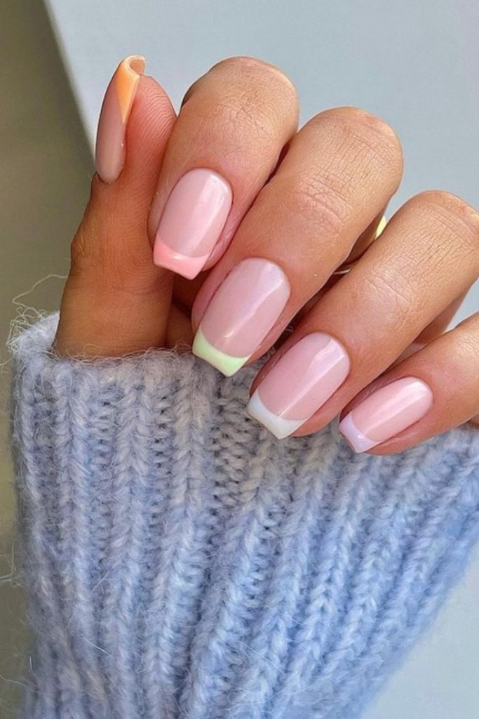 Natural short square nails designs 2021 You'll love in Summer!