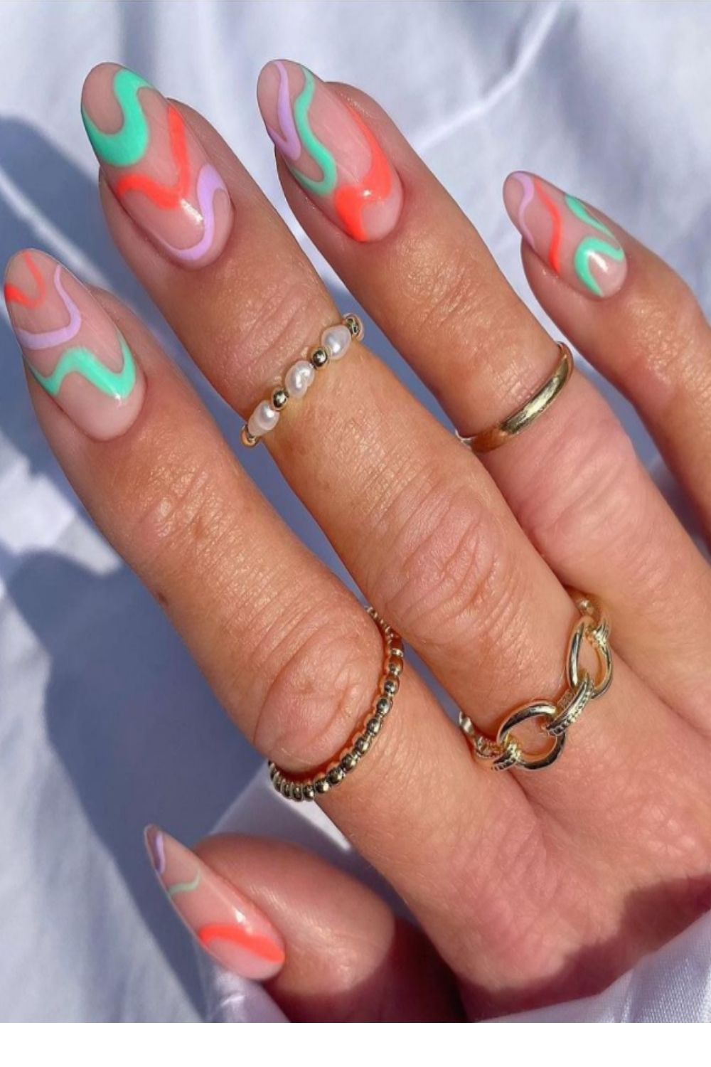 35 Cute Summer Pastel Nails With Almond Shaped Nails 2021