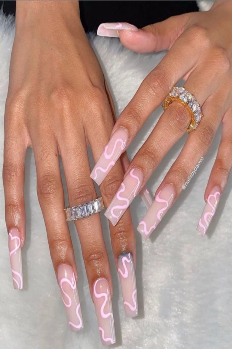 50 Best acrylic pink coffin nails design ideas to try 2021!