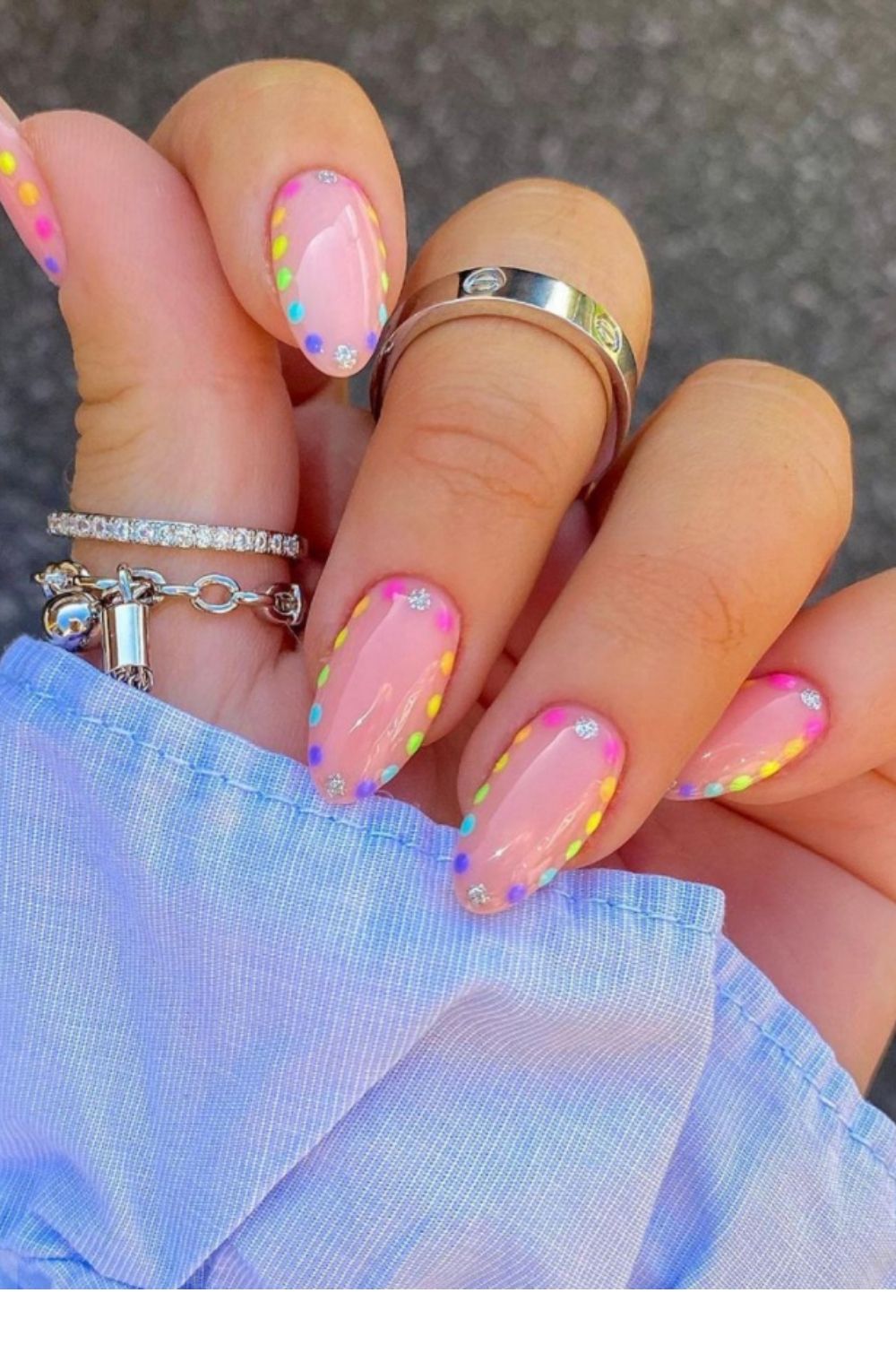 35 Cute Summer Pastel Nails With Almond Shaped Nails 2021