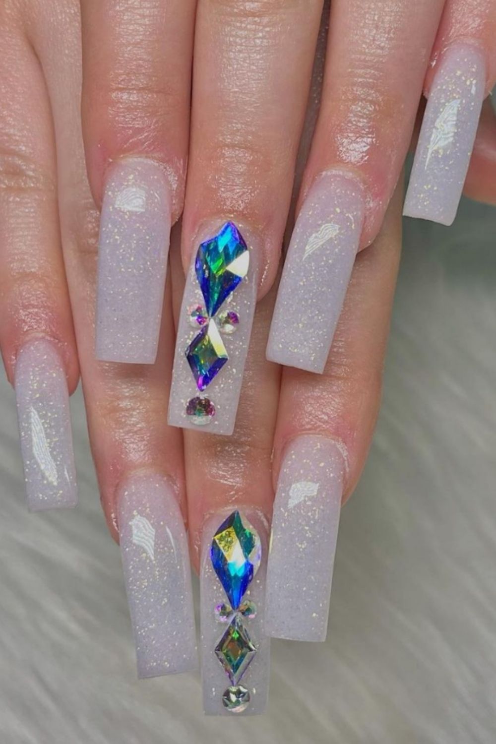 Glitter coffin nails designs and ideas for your summer nails