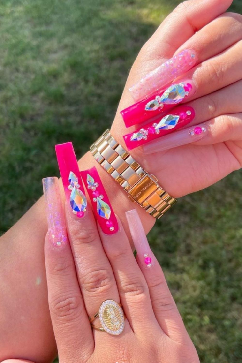 Glitter coffin nails designs and ideas for your summer nails