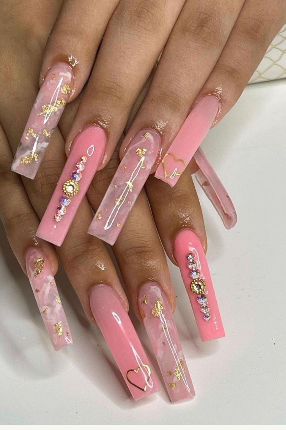 Acrylic Glitter coffin nails designs for Summer 2021!