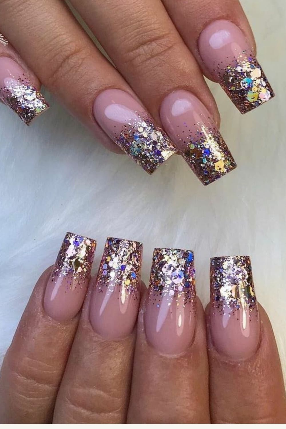 Acrylic Glitter coffin nails designs for Summer 2021!