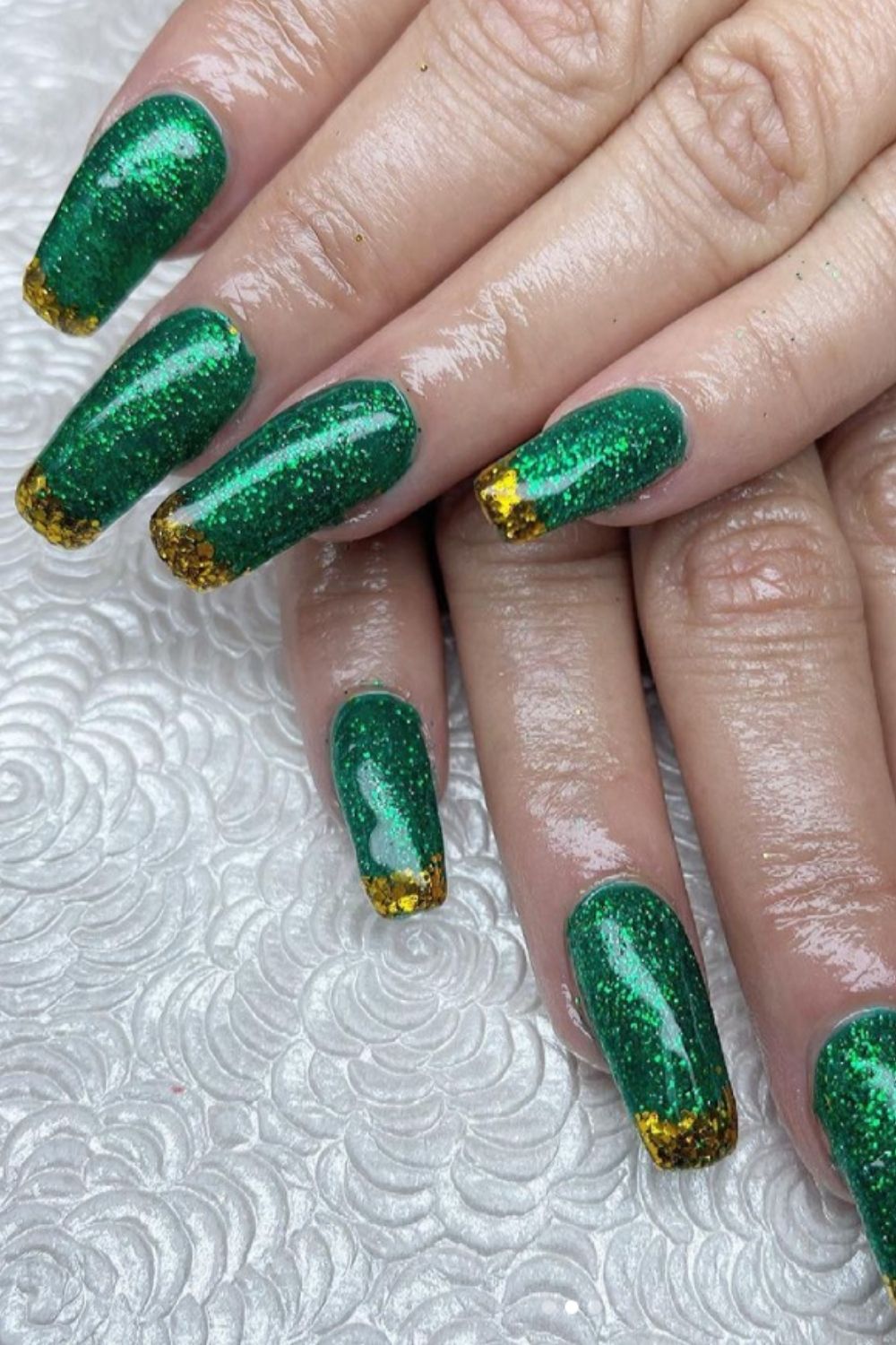 Glitter coffin nails designs and ideas for your summer nails